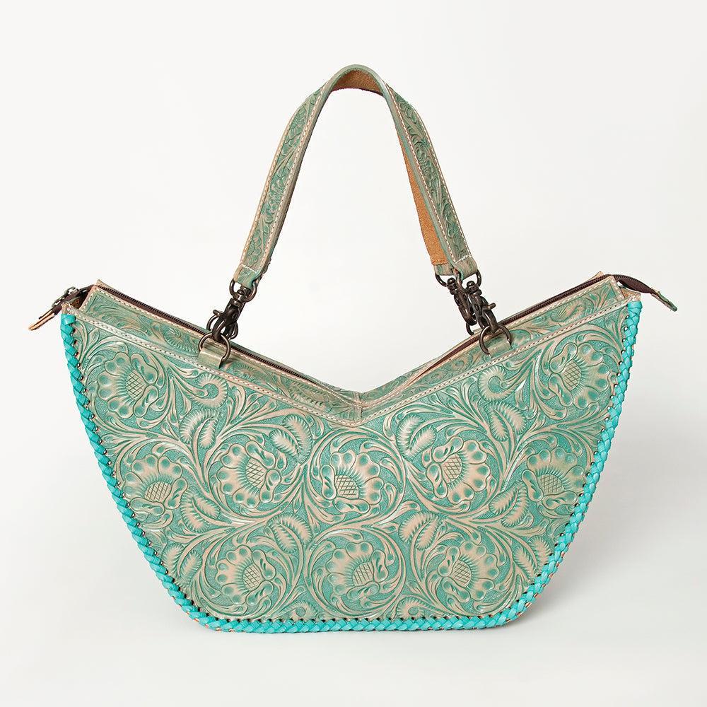 ADBG831B American Darling Hand Tooled Genuine Leather Women Bag Western Handbag Purse