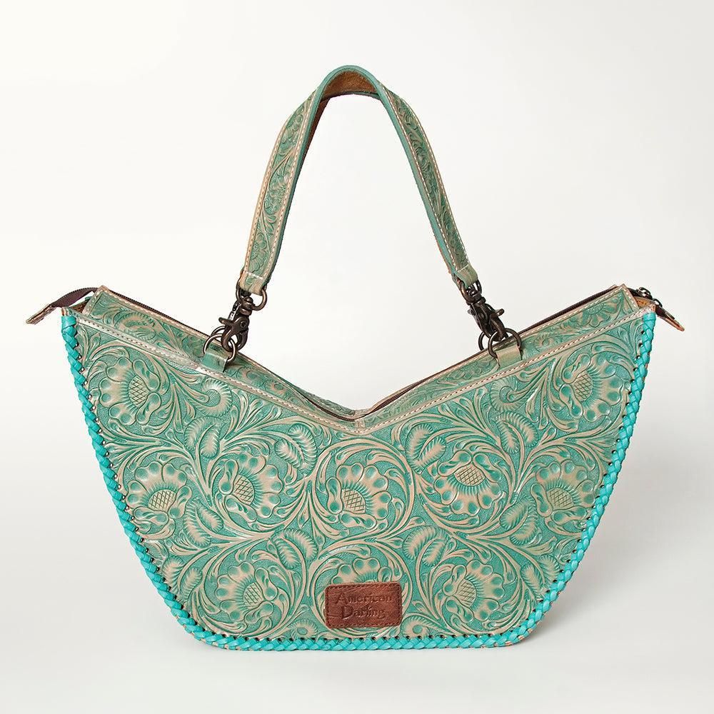 ADBG831B American Darling Hand Tooled Genuine Leather Women Bag Western Handbag Purse