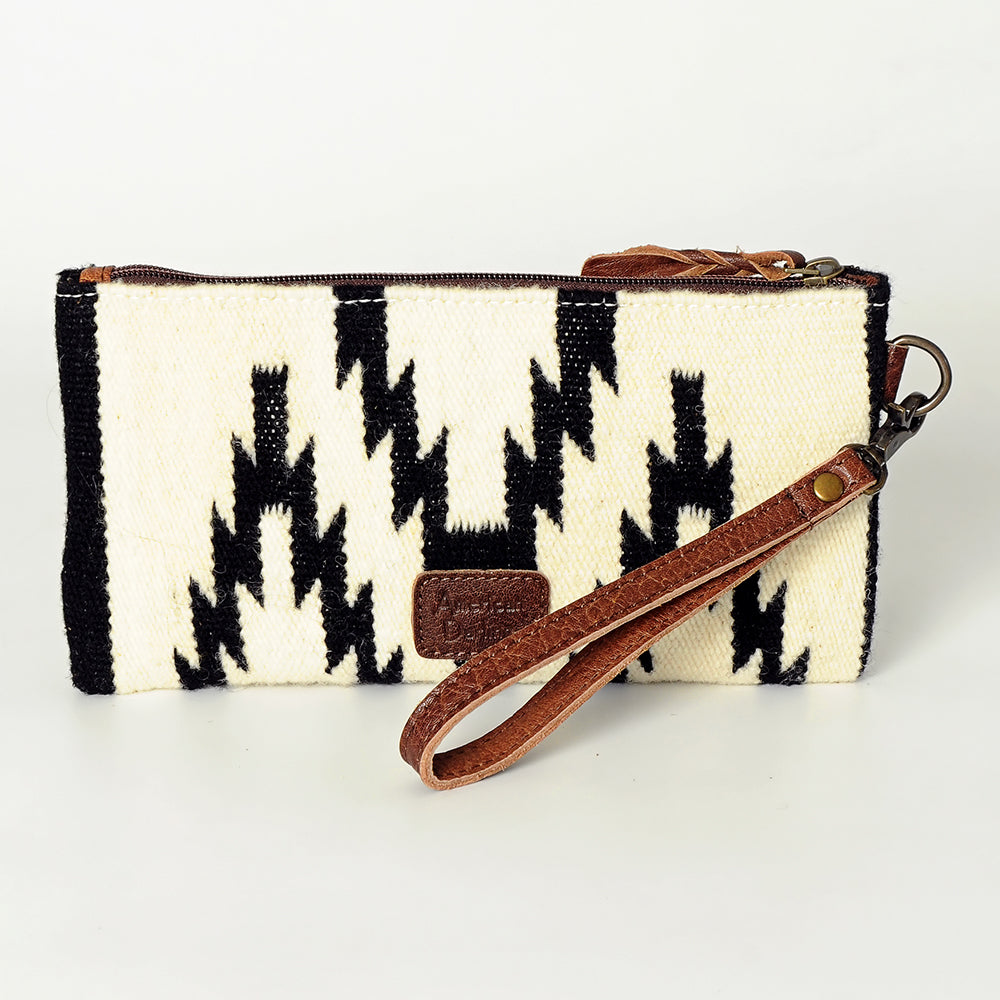 American Darling ADBG344AI Wristlet Saddle Blanket Genuine Leather Women Bag Western Handbag Purse
