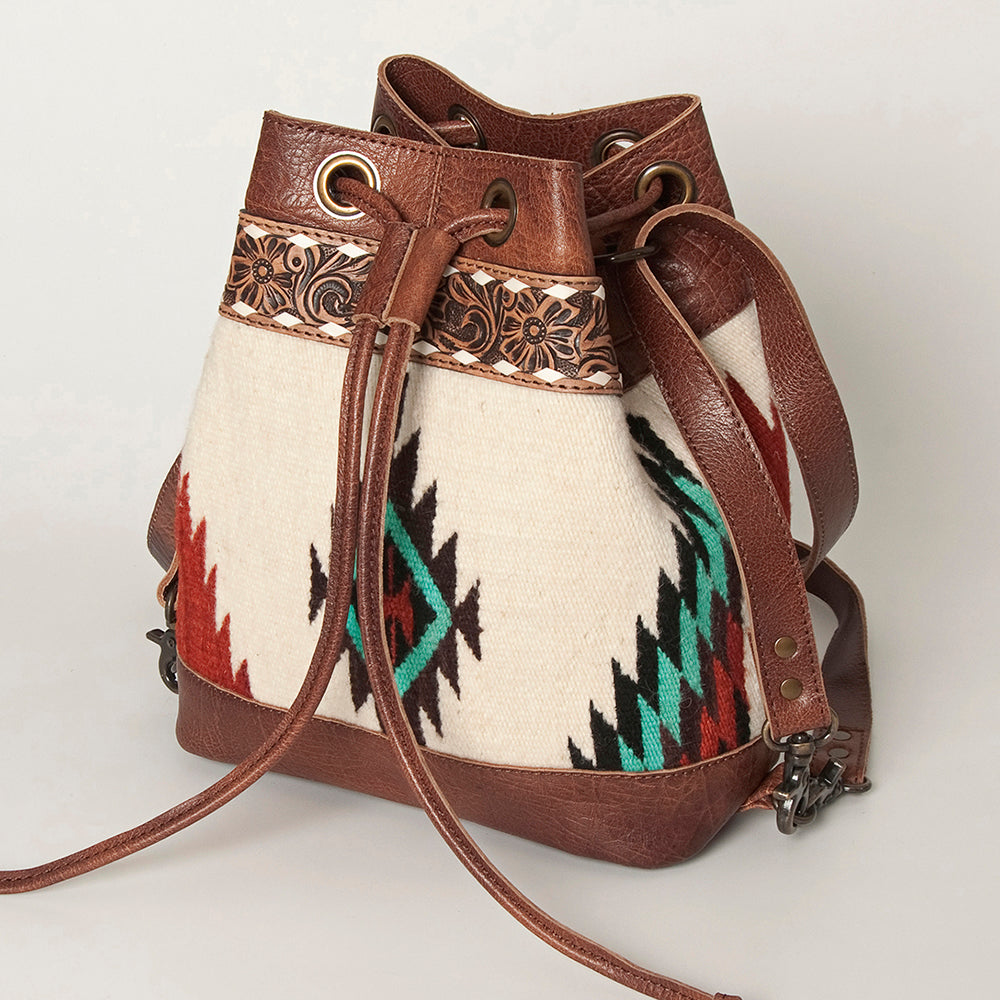 ADBG862E American Darling Hand Tooled Saddle Blanket Genuine Leather Women Bag Western Handbag Purse