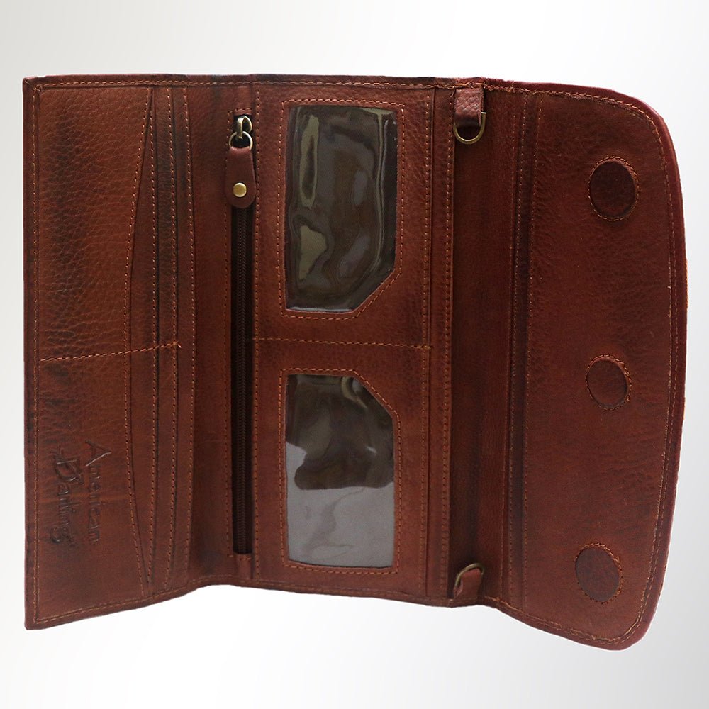 American Darling Wallet Genuine Leather Women Bag Western Handbag Purse