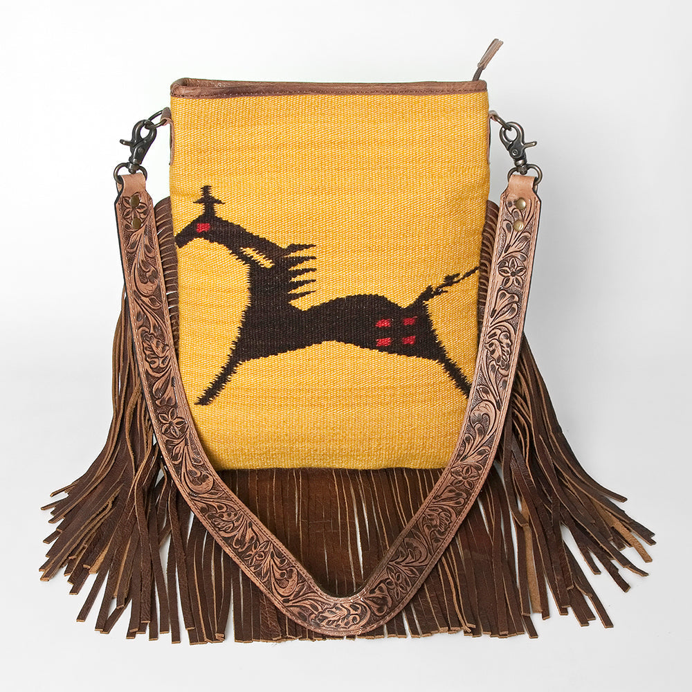 American Darling ADBGS192S Messenger Saddle Blanket Genuine Leather Women Bag Western Handbag Purse