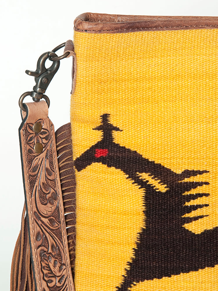 American Darling ADBGS192S Messenger Saddle Blanket Genuine Leather Women Bag Western Handbag Purse