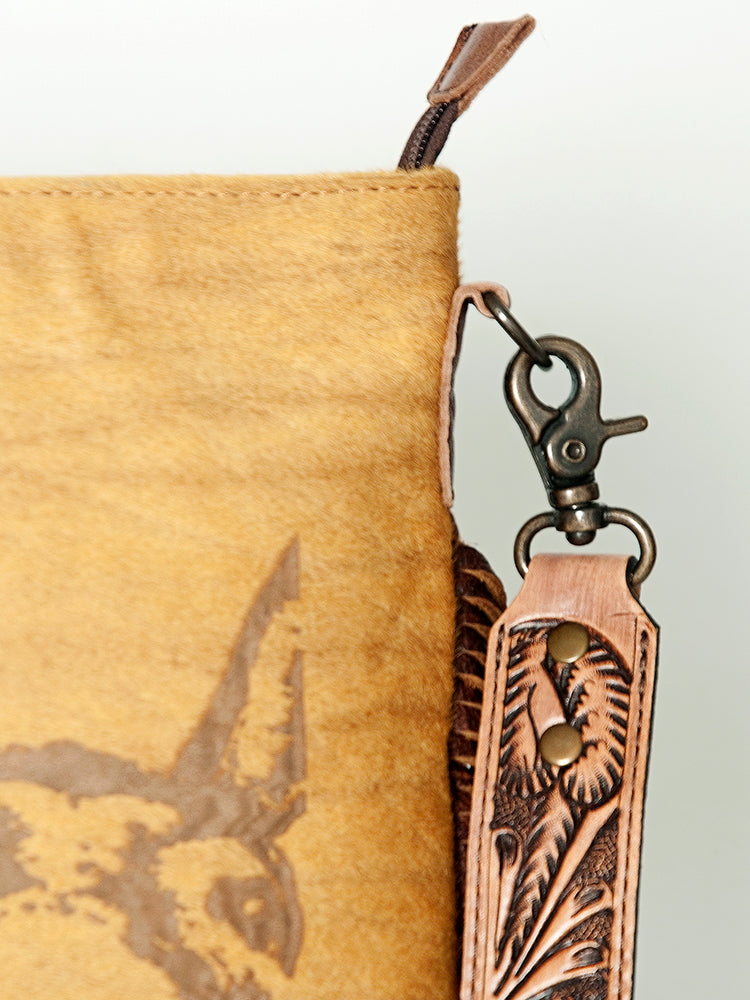 American Darling ADBGS192U Messenger Hair On Genuine Leather Women Bag Western Handbag Purse