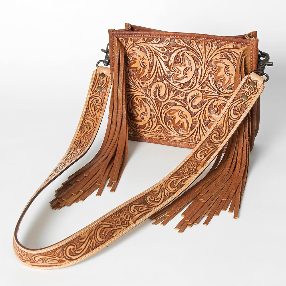 American Darling Messenger Hand Tooled Genuine Leather Women Bag Western Handbag Purse