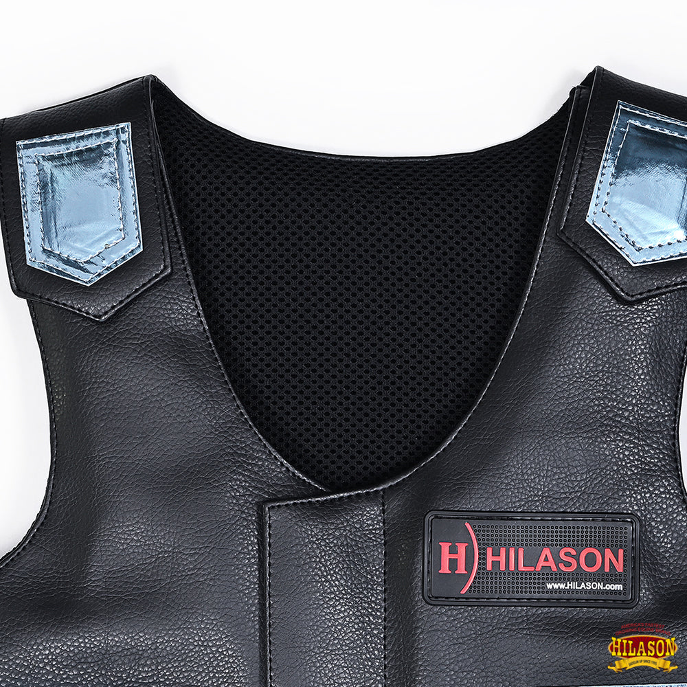 Hilason Kids Junior Youth Horse Riding Pro Rodeo Leather Protective Vest