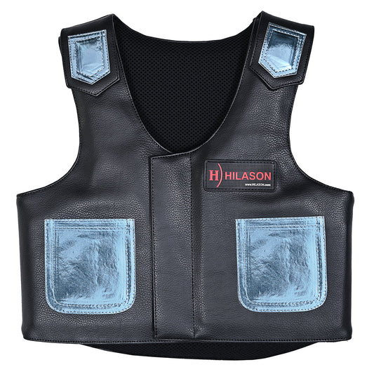 Hilason Kids Junior Youth Horse Riding Pro Rodeo Leather Protective Vest