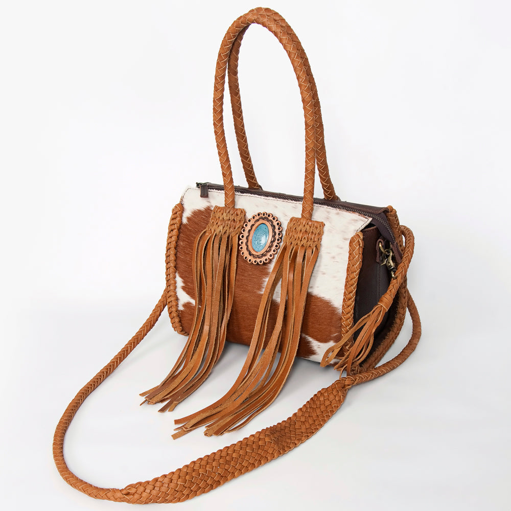 American Darling Hair On Genuine Leather Women Bag Western Handbag Purse
