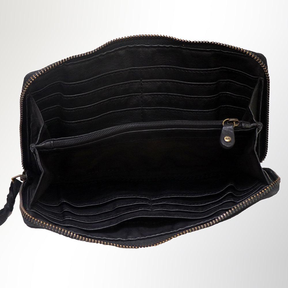 Never Mind Nmbgm106F Wallet Vintage Handmade Genuine Cowhide Leather Women Bag Western Handbag Purse