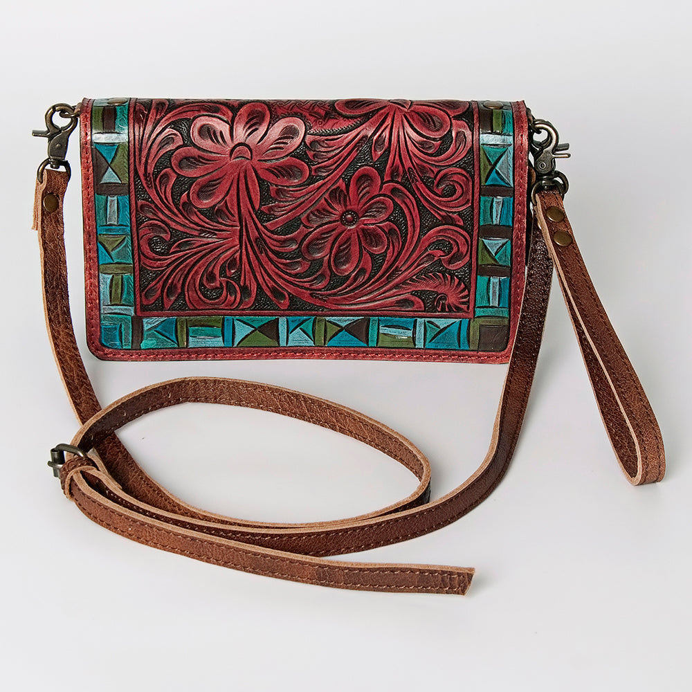 American Darling ORGANISER Upcycled Wool Genuine Leather women bag western handbag purse