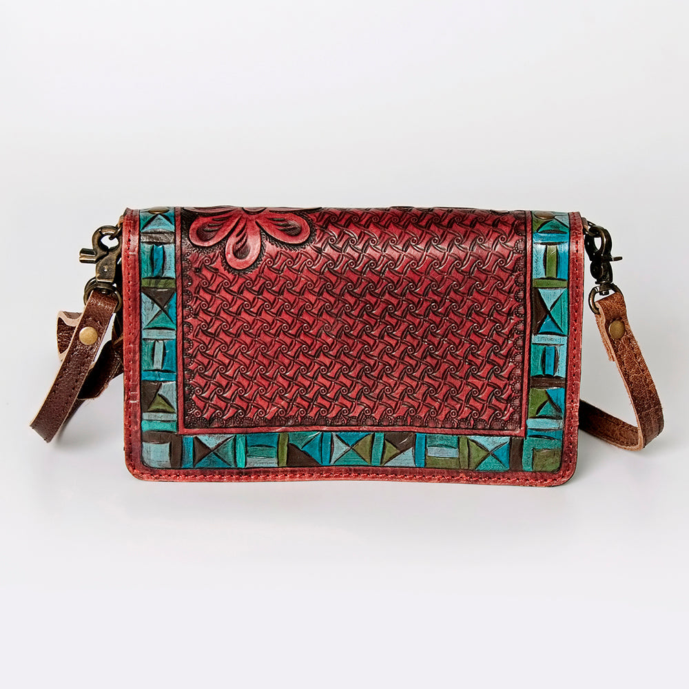 American Darling ORGANISER Upcycled Wool Genuine Leather women bag western handbag purse