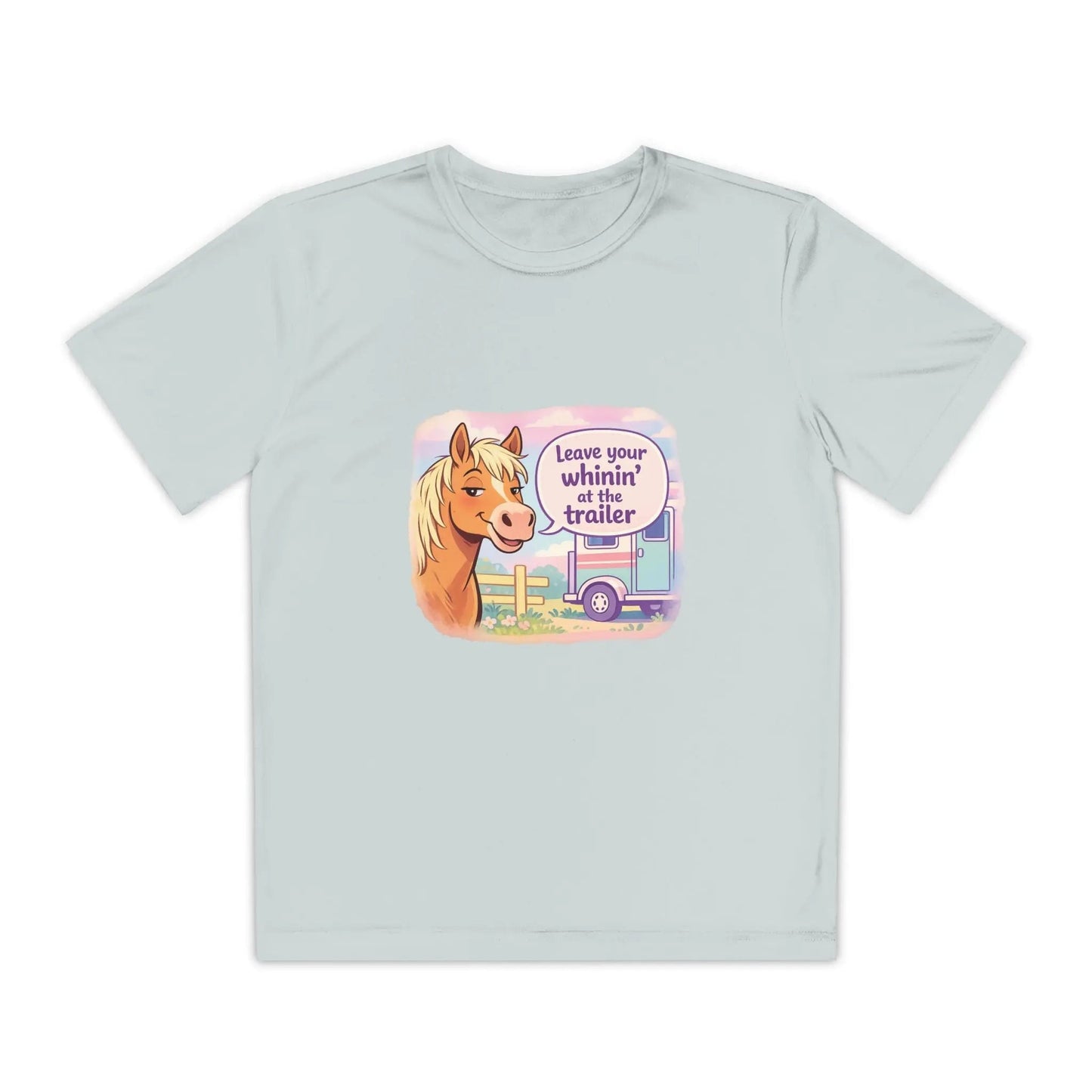 "Leave Your Whinin' at the Trailer" Girls Moisture-wicking Sport T-shirt
