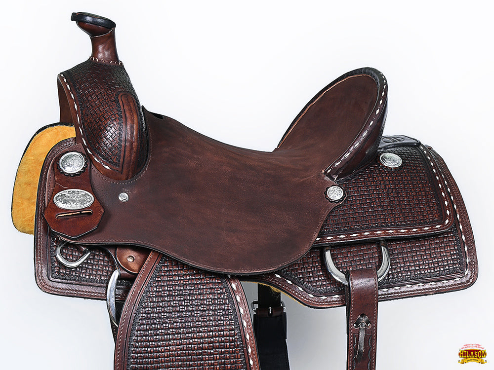 Western Horse Saddle Leather Ranch Roping Cowboy Hilason