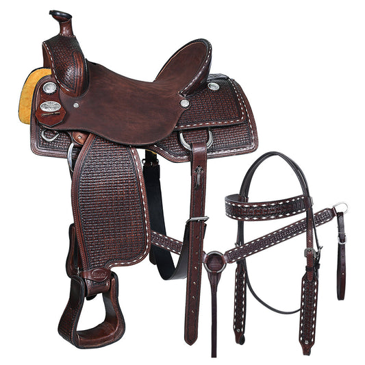 Western Horse Saddle Leather Ranch Roping Cowboy Hilason