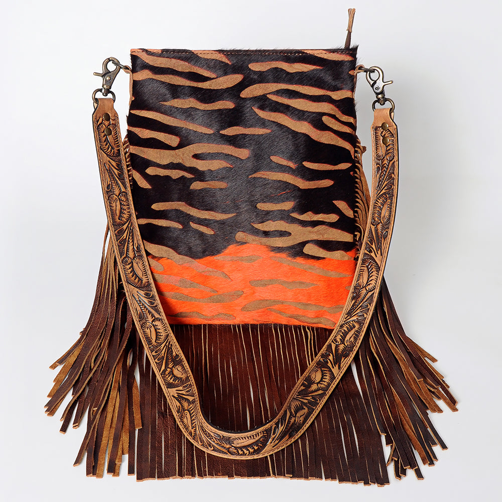 American Darling ADBGS192AB Messenger Hair On Genuine Leather Women Bag Western Handbag Purse