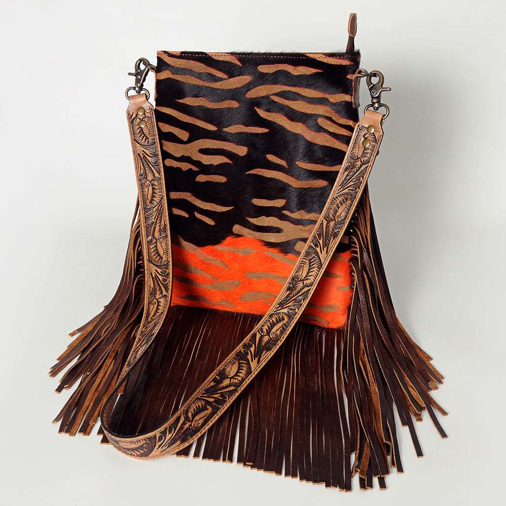 American Darling ADBGS192AB Messenger Hair On Genuine Leather Women Bag Western Handbag Purse