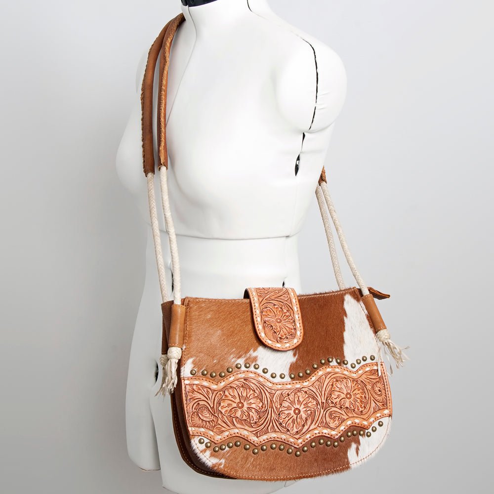 American Darling Messenger Hand Tooled Genuine Leather Women Bag Western Handbag Purse