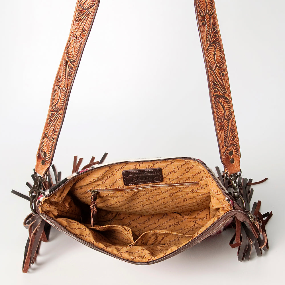 American Darling ADBGZ569A Signature Crossbody Hand Tooled Saddle Blanket Genuine Leather Women Bag Western Handbag Purse