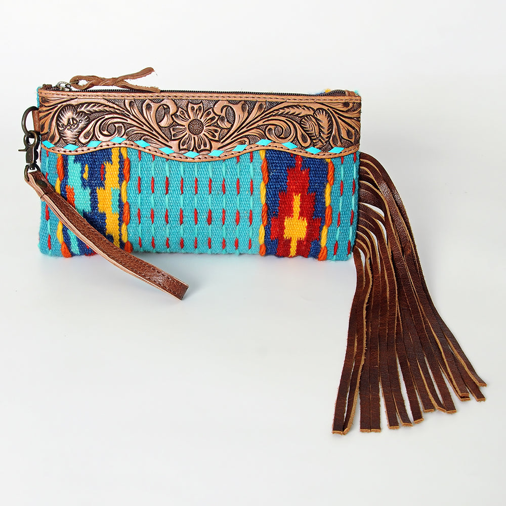 American Darling Wristlet Hand Tooled Saddle Blanket Genuine Leather Western Women Bag | Handbag Purse | Women Wristlet Purse | Wristlet Purse | Travel Wristlet Purse | Leather Wristlet Purse | Clutch Wristlet Purse