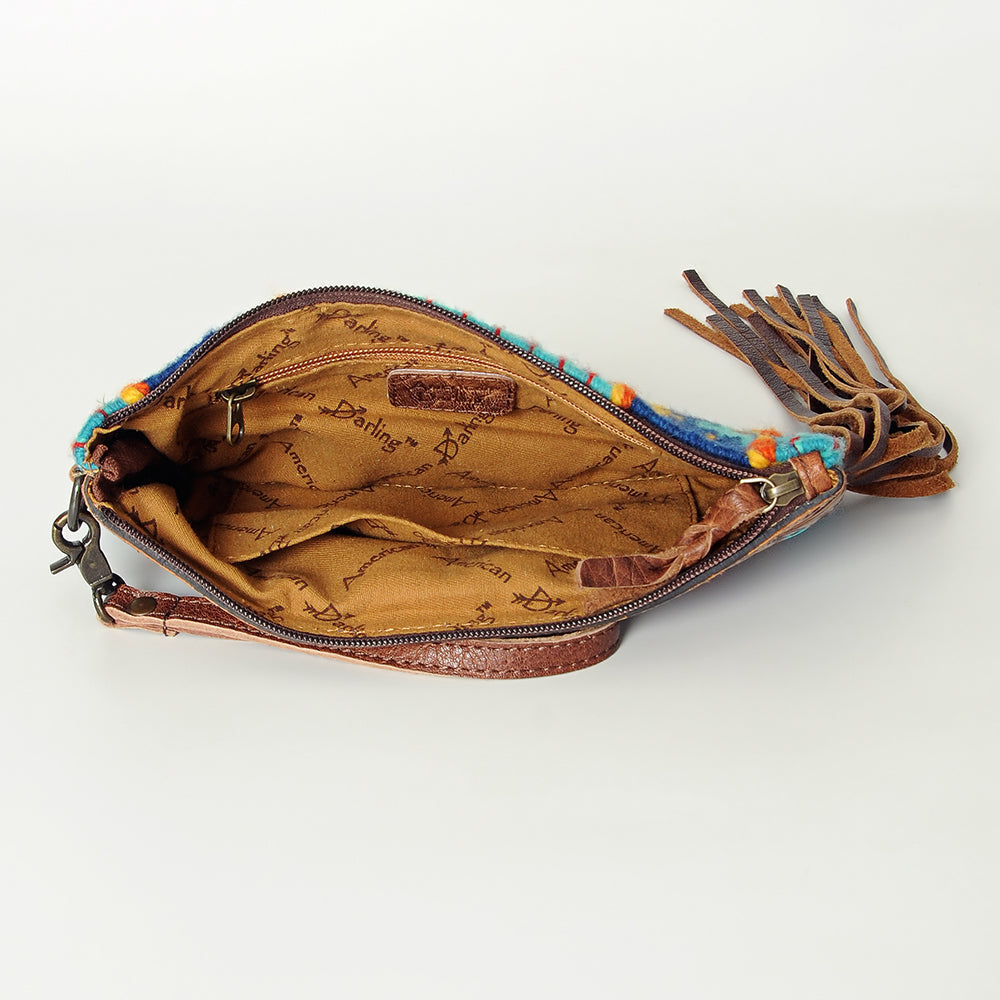 American Darling Wristlet Hand Tooled Saddle Blanket Genuine Leather Western Women Bag | Handbag Purse | Women Wristlet Purse | Wristlet Purse | Travel Wristlet Purse | Leather Wristlet Purse | Clutch Wristlet Purse