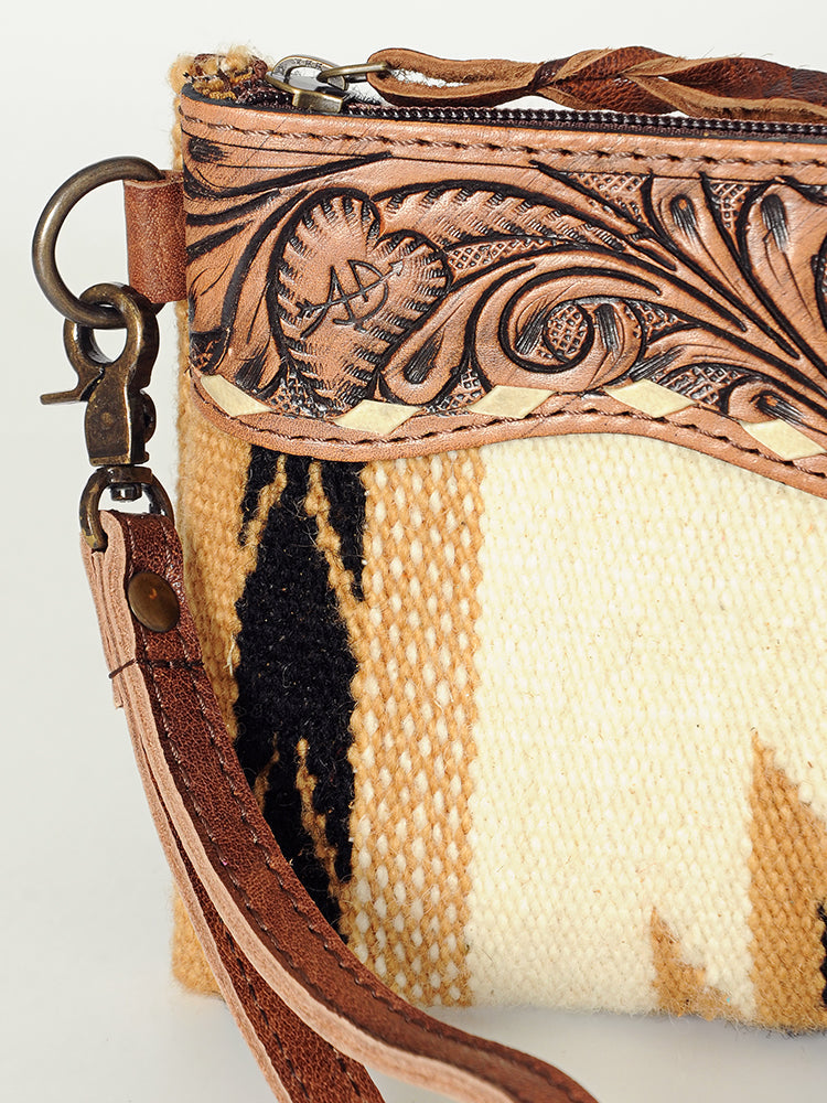 American Darling Wristlet Hand Tooled Saddle Blanket Genuine Leather Western Women Bag | Handbag Purse | Women Wristlet Purse | Wristlet Purse | Travel Wristlet Purse | Leather Wristlet Purse | Clutch Wristlet Purse