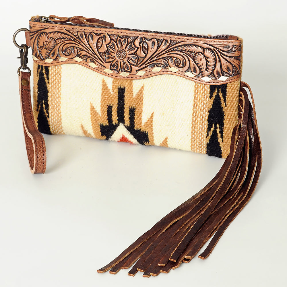 American Darling Wristlet Hand Tooled Saddle Blanket Genuine Leather Western Women Bag | Handbag Purse | Women Wristlet Purse | Wristlet Purse | Travel Wristlet Purse | Leather Wristlet Purse | Clutch Wristlet Purse
