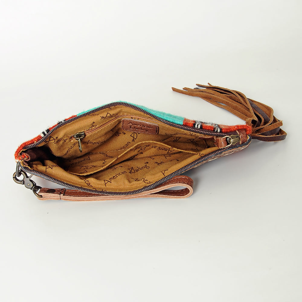 American Darling Wristlet Hand Tooled Saddle Blanket Genuine Leather Western Women Bag | Handbag Purse | Women Wristlet Purse | Wristlet Purse | Travel Wristlet Purse | Leather Wristlet Purse | Clutch Wristlet Purse
