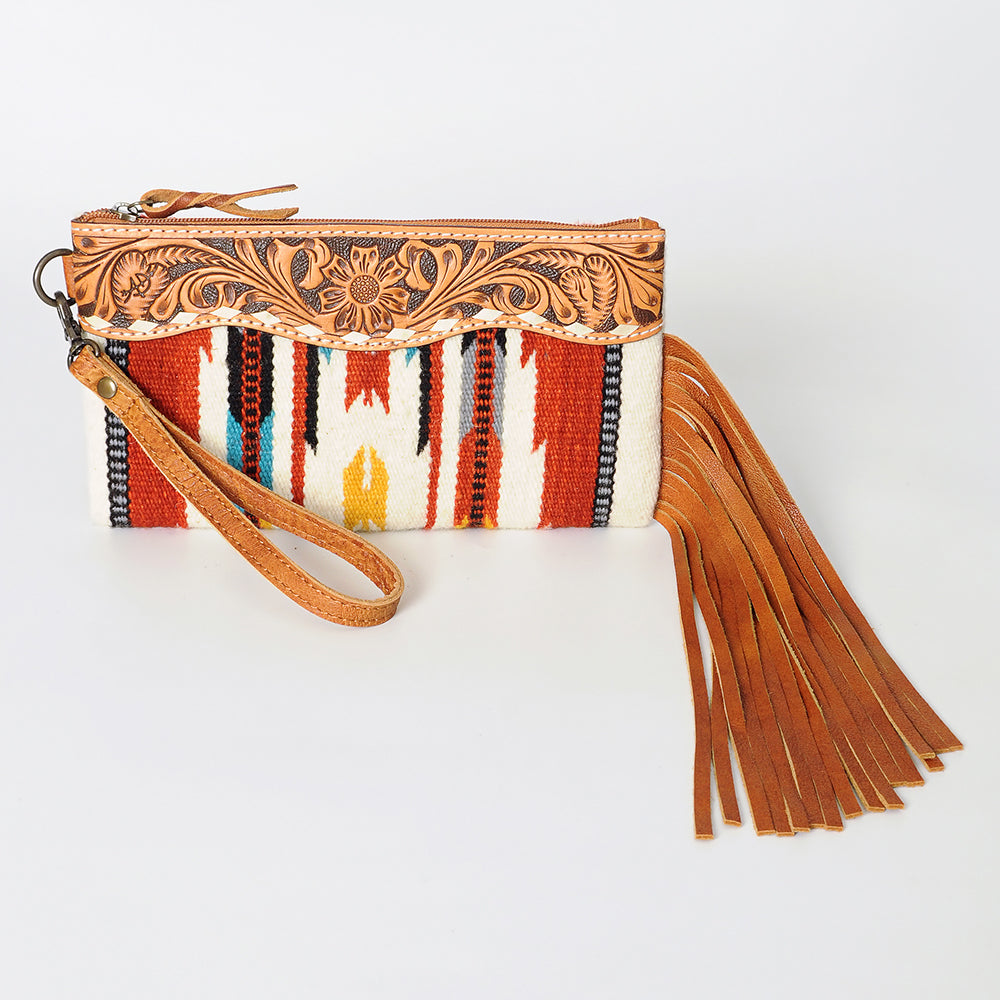American Darling Wristlet Hand Tooled Saddle Blanket Genuine Leather Western Women Bag | Handbag Purse | Women Wristlet Purse | Wristlet Purse | Travel Wristlet Purse | Leather Wristlet Purse | Clutch Wristlet Purse