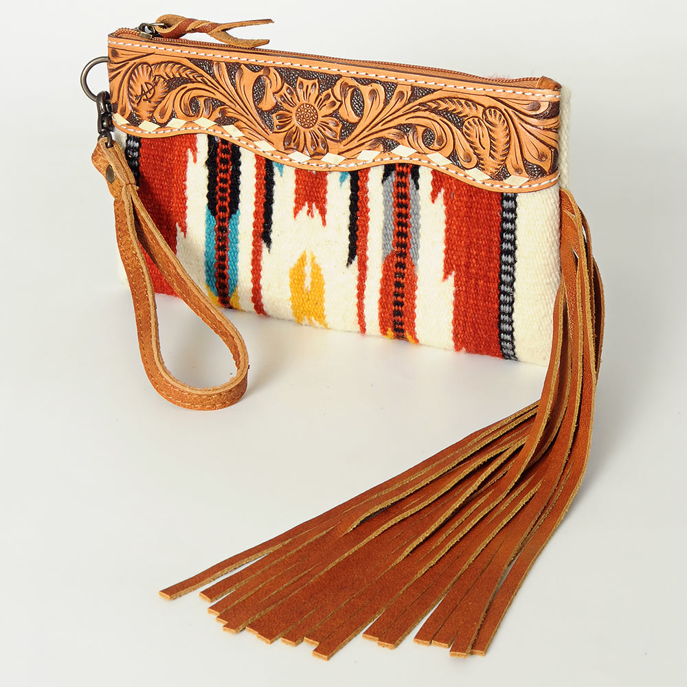 American Darling Wristlet Hand Tooled Saddle Blanket Genuine Leather Western Women Bag | Handbag Purse | Women Wristlet Purse | Wristlet Purse | Travel Wristlet Purse | Leather Wristlet Purse | Clutch Wristlet Purse