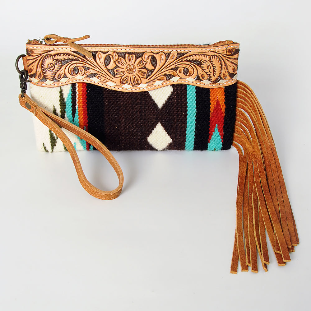 American Darling Wristlet Hand Tooled Saddle Blanket Genuine Leather Western Women Bag | Handbag Purse | Women Wristlet Purse | Wristlet Purse | Travel Wristlet Purse | Leather Wristlet Purse | Clutch Wristlet Purse