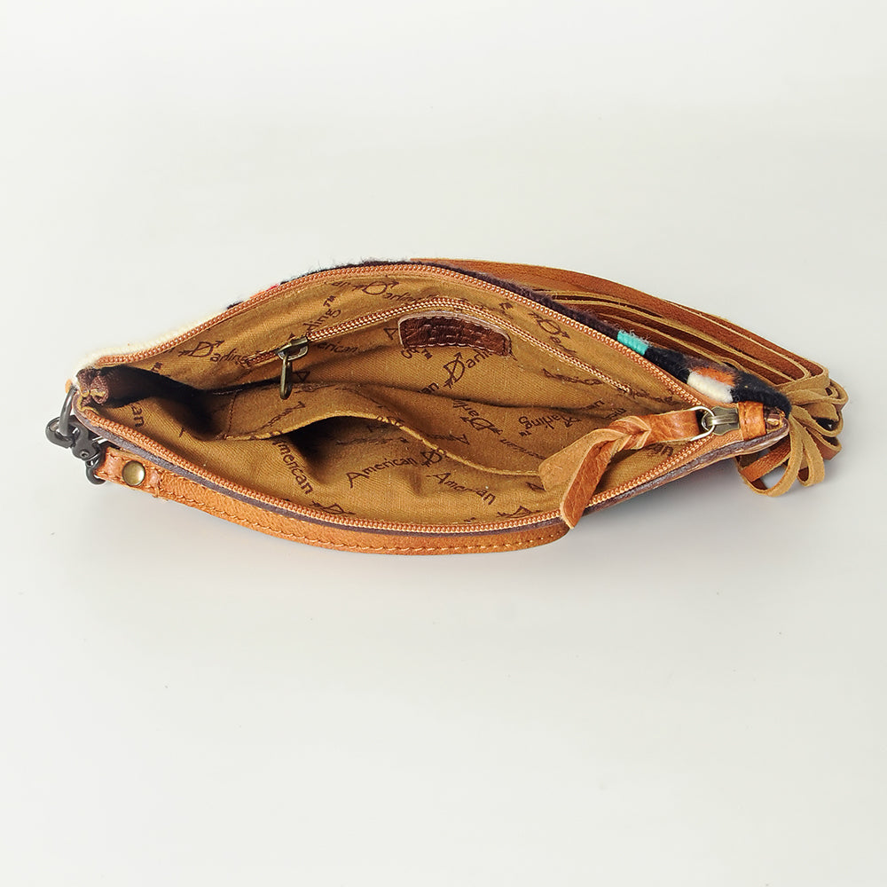 American Darling Wristlet Hand Tooled Saddle Blanket Genuine Leather Western Women Bag | Handbag Purse | Women Wristlet Purse | Wristlet Purse | Travel Wristlet Purse | Leather Wristlet Purse | Clutch Wristlet Purse