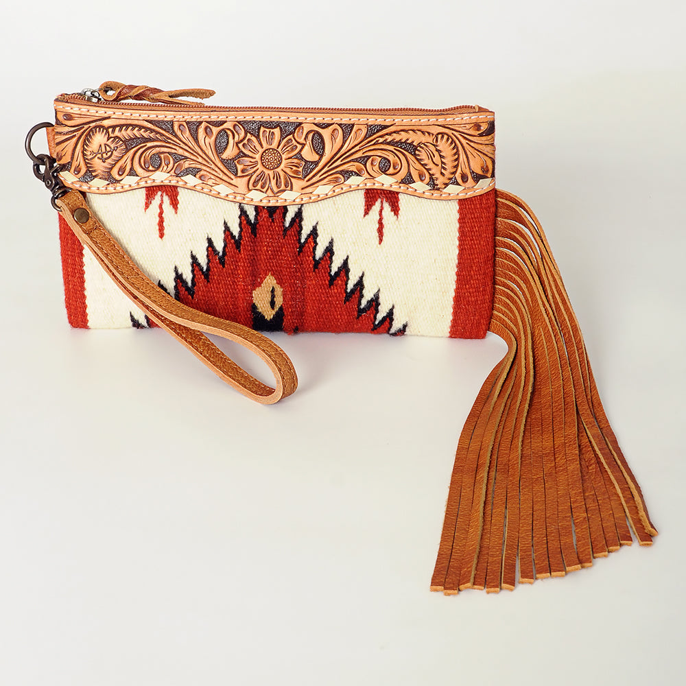 American Darling Wristlet Hand Tooled Saddle Blanket Genuine Leather Western Women Bag | Handbag Purse | Women Wristlet Purse | Wristlet Purse | Travel Wristlet Purse | Leather Wristlet Purse | Clutch Wristlet Purse