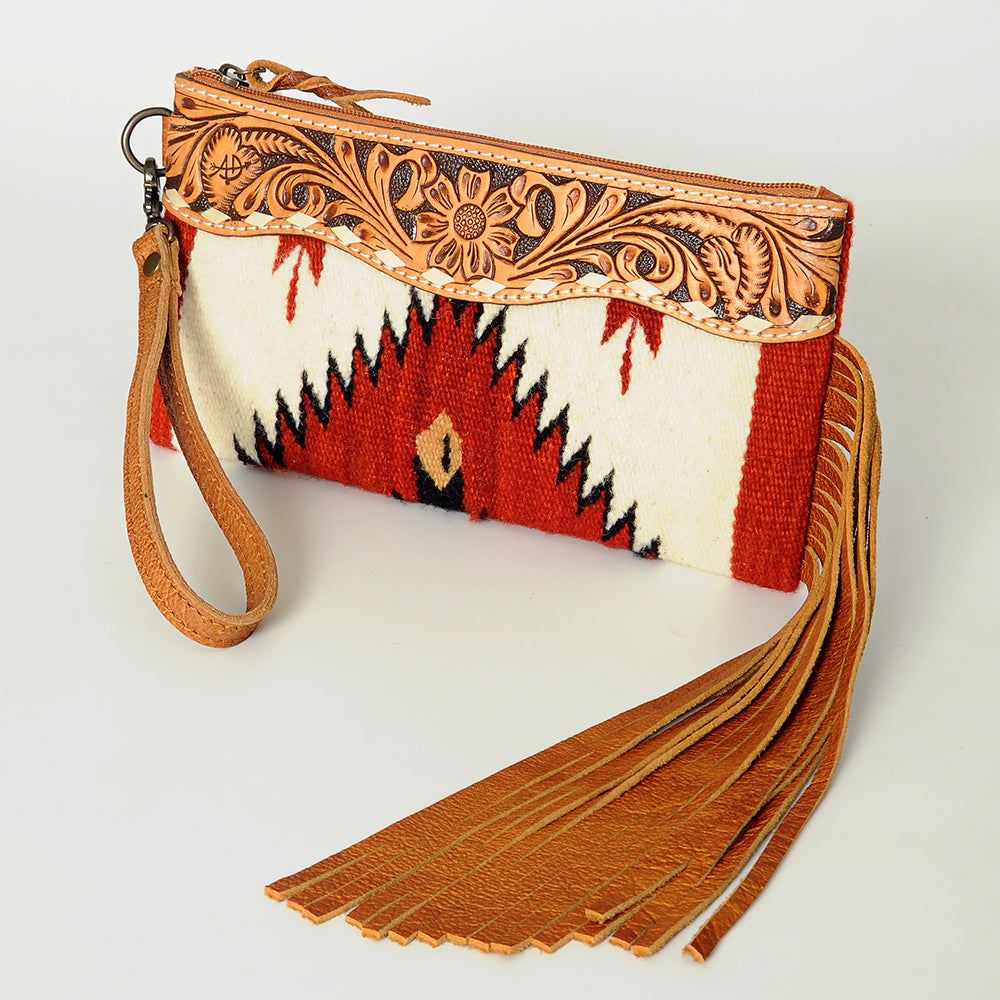 American Darling Wristlet Hand Tooled Saddle Blanket Genuine Leather Western Women Bag | Handbag Purse | Women Wristlet Purse | Wristlet Purse | Travel Wristlet Purse | Leather Wristlet Purse | Clutch Wristlet Purse