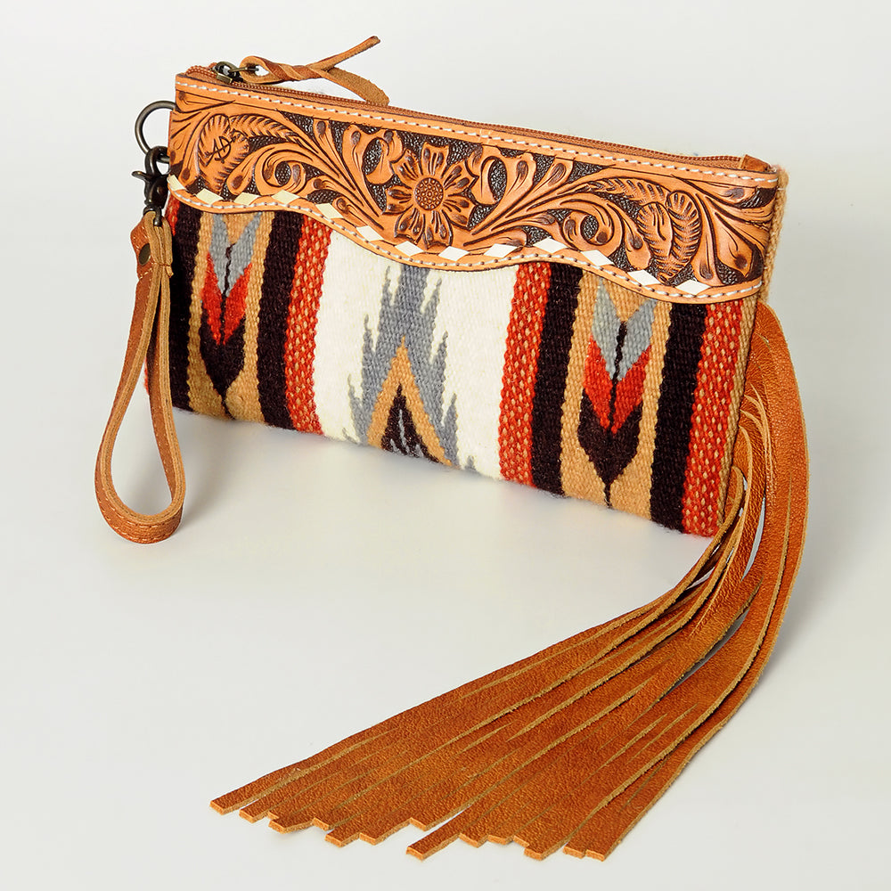 American Darling Wristlet Hand Tooled Saddle Blanket Genuine Leather Western Women Bag | Handbag Purse | Women Wristlet Purse | Wristlet Purse | Travel Wristlet Purse | Leather Wristlet Purse | Clutch Wristlet Purse