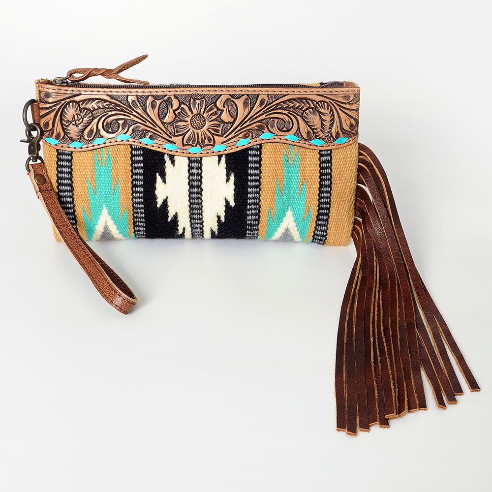 American Darling Wristlet Saddle Blanket Genuine Leather Western Women Bag | Handbag Purse | Women Wristlet Purse | Wristlet Purse | Travel Wristlet Purse | Leather Wristlet Purse | Clutch Wristlet Purse