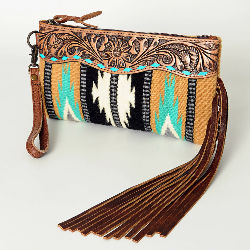 American Darling Wristlet Saddle Blanket Genuine Leather Western Women Bag | Handbag Purse | Women Wristlet Purse | Wristlet Purse | Travel Wristlet Purse | Leather Wristlet Purse | Clutch Wristlet Purse