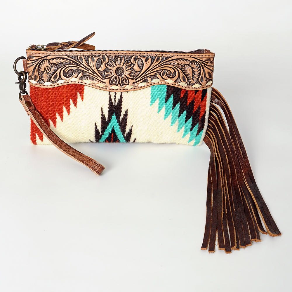 American Darling Wristlet Hand Tooled Saddle Blanket Genuine Leather Western Women Bag | Handbag Purse | Women Wristlet Purse | Wristlet Purse | Travel Wristlet Purse | Leather Wristlet Purse | Clutch Wristlet Purse