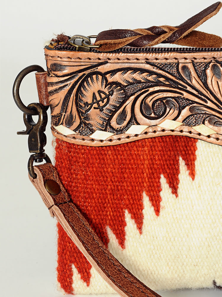 American Darling Wristlet Hand Tooled Saddle Blanket Genuine Leather Western Women Bag | Handbag Purse | Women Wristlet Purse | Wristlet Purse | Travel Wristlet Purse | Leather Wristlet Purse | Clutch Wristlet Purse