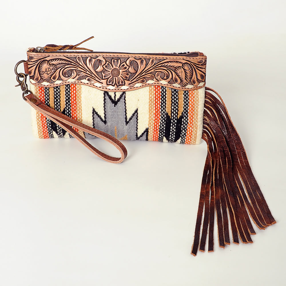 American Darling Wristlet Hand Tooled Saddle Blanket Genuine Leather Western Women Bag | Handbag Purse | Women Wristlet Purse | Wristlet Purse | Travel Wristlet Purse | Leather Wristlet Purse | Clutch Wristlet Purse