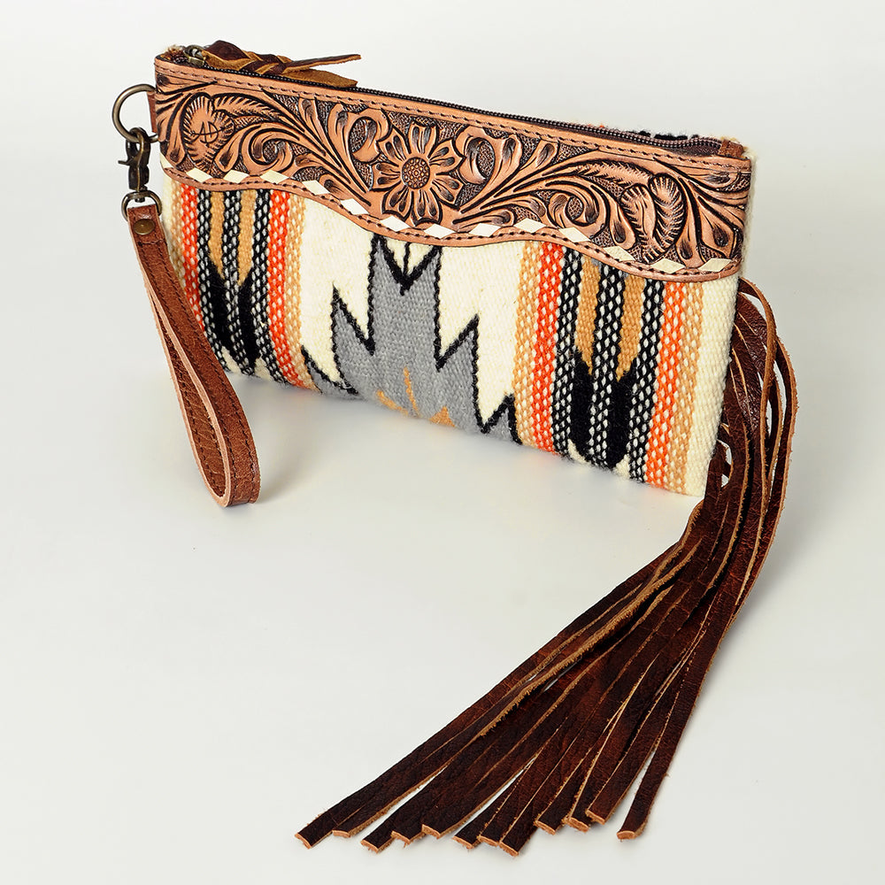 American Darling Wristlet Hand Tooled Saddle Blanket Genuine Leather Western Women Bag | Handbag Purse | Women Wristlet Purse | Wristlet Purse | Travel Wristlet Purse | Leather Wristlet Purse | Clutch Wristlet Purse