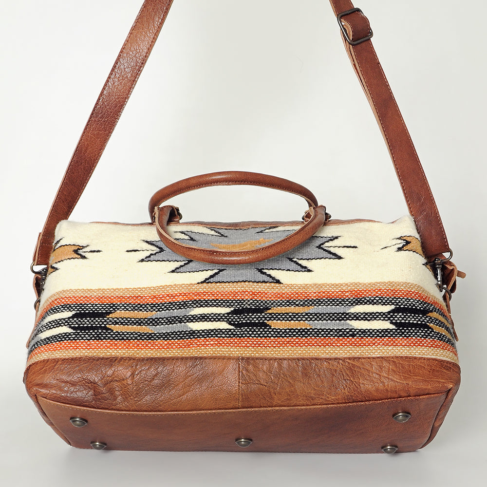 American Darling Duffel Saddle Blanket Genuine Leather Women Bag Western Handbag Purse