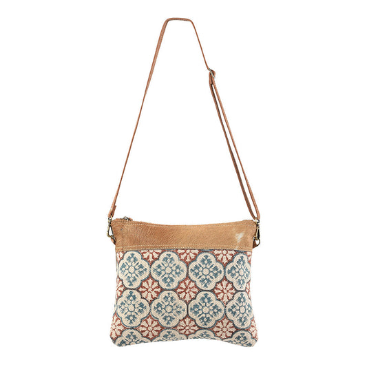 OHLAY KB136 Cross Body Upcycled Wool Upcycled Canvas Hair-On Genuine Leather women bag western handbag purse