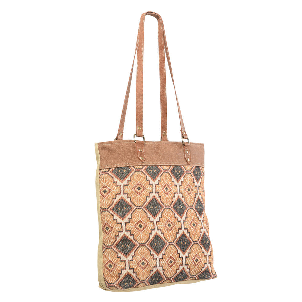 OHLAY KB213 TOTE Upcycled Wool Upcycled Canvas Genuine Leather women bag western handbag purse