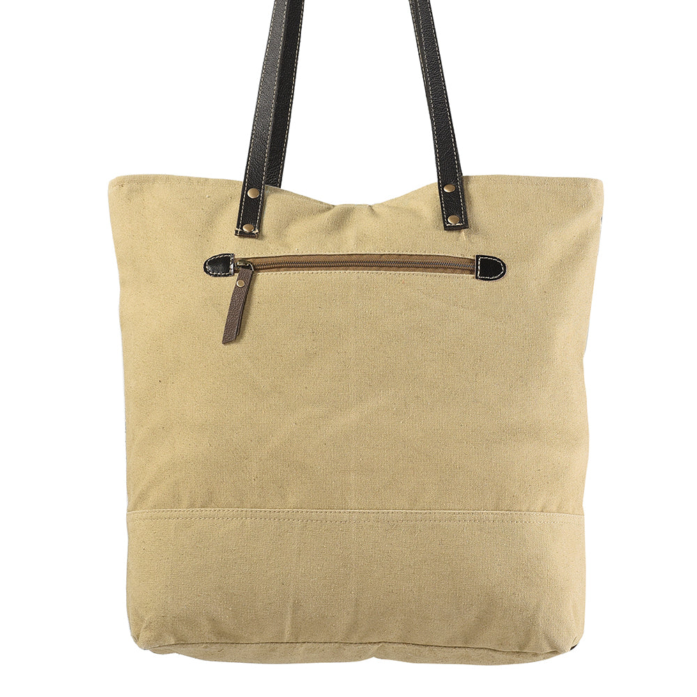 OHLAY KB238 TOTE Upcycled Wool Upcycled Canvas Hair-on Genuine Leather women bag western handbag purse