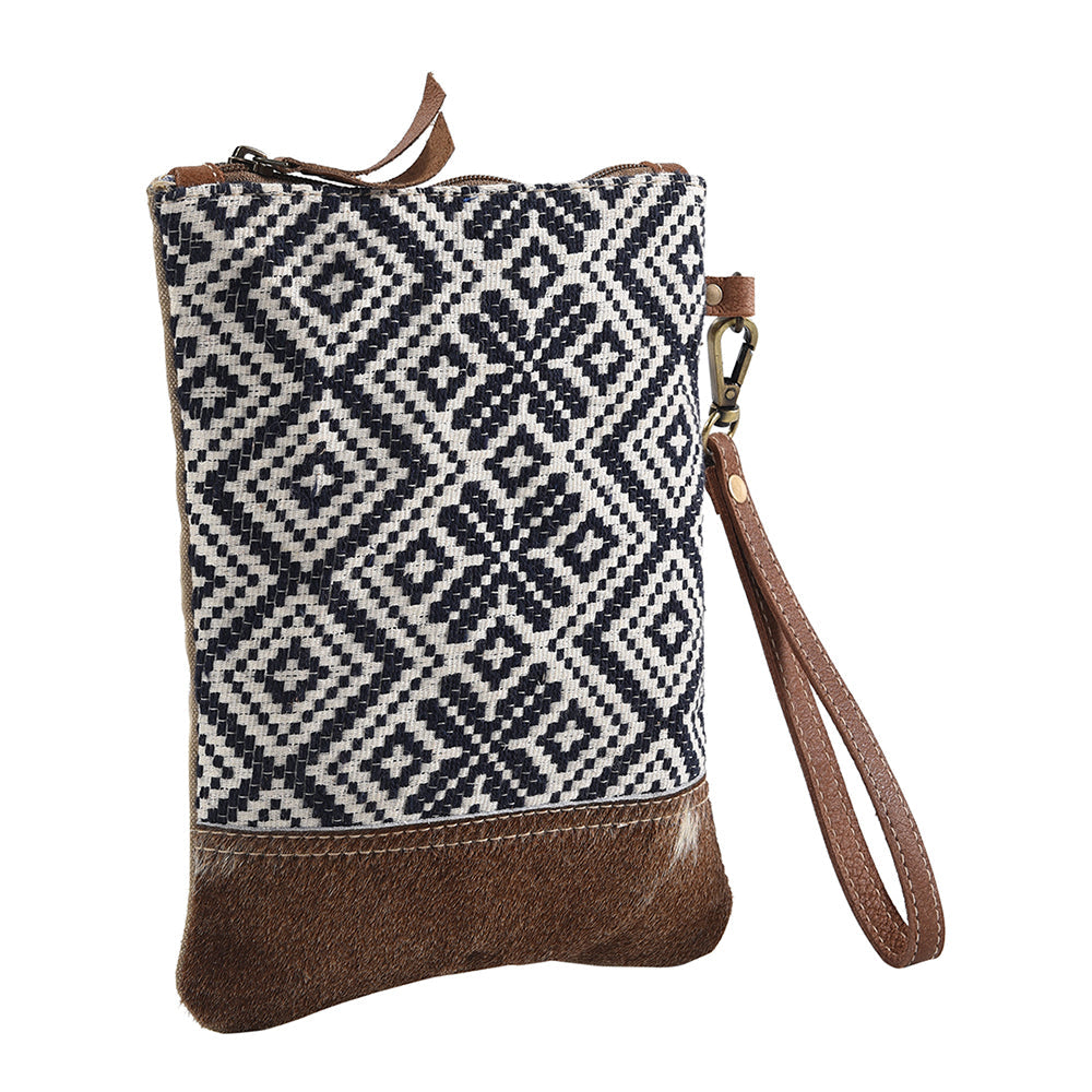 OHLAY WRISTLET Upcycled Wool Upcycled Canvas  Genuine Leather women bag western handbag purse