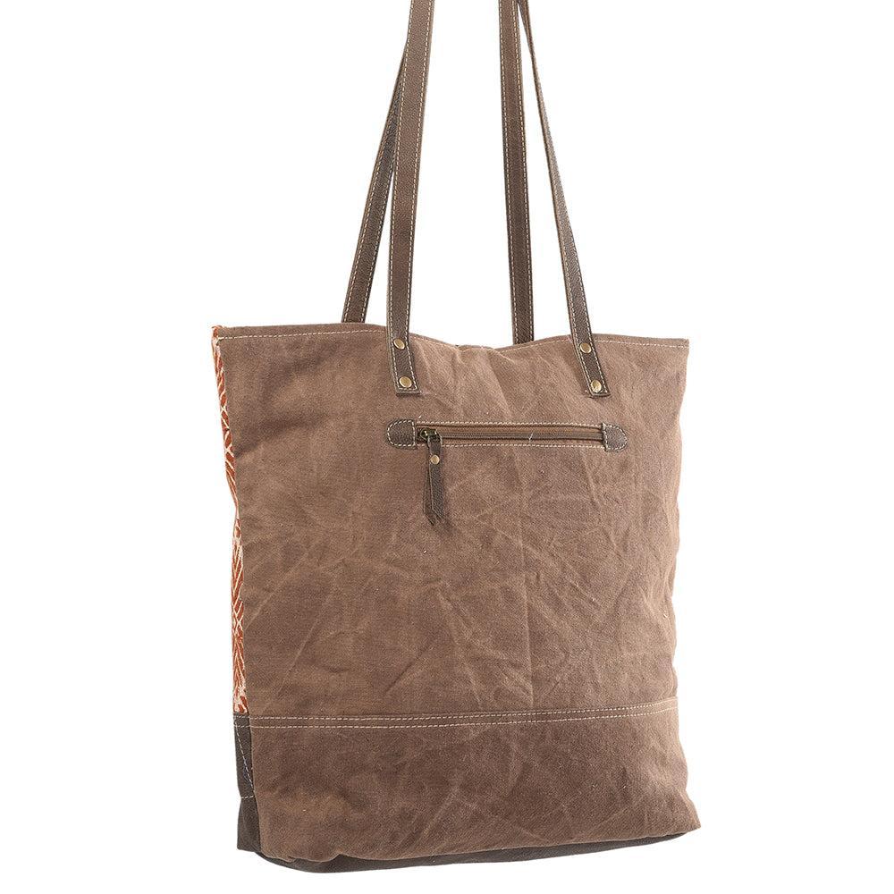 OHLAY KB284 TOTE Upcycled Wool Upcycled Canvas Genuine Leather women bag western handbag purse