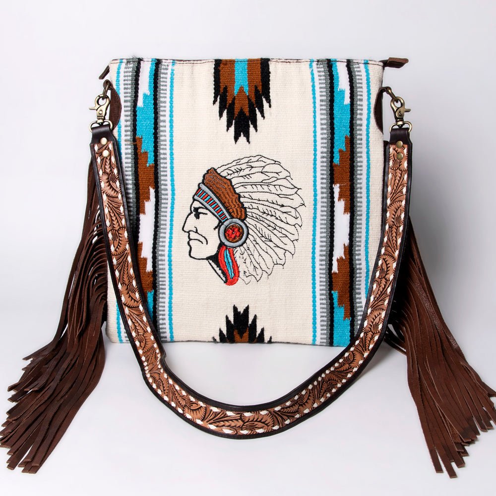 American Darling Large Crossbody Saddle Blanket Genuine Leather women bag western handbag purse