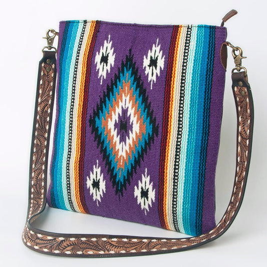 American Darling Large Crossbody Saddle Blanket Genuine Leather women bag western handbag purse