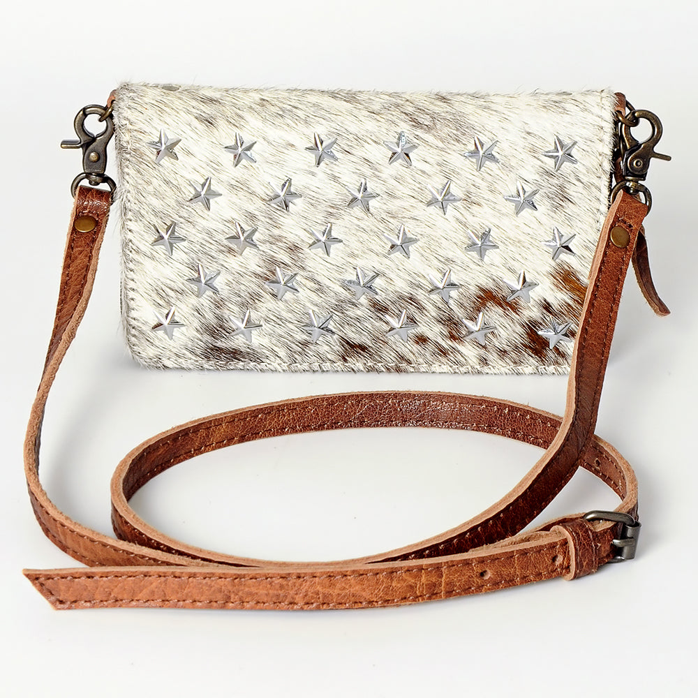 American Darling ADBG871 Small Crossbody Hair-On Genuine Leather Women Bag Western Handbag Purse