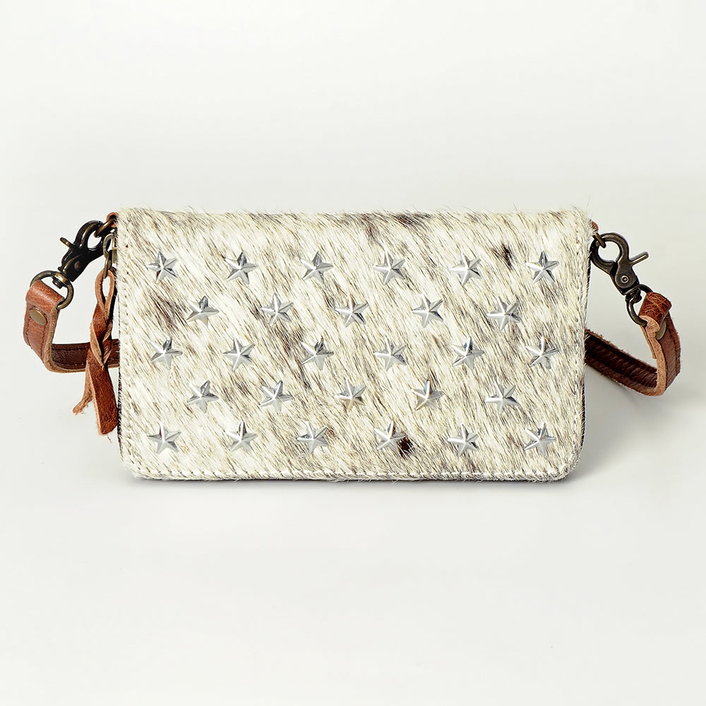 American Darling ADBG871 Small Crossbody Hair-On Genuine Leather Women Bag Western Handbag Purse